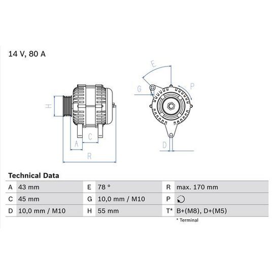 0 986 042 081 Alternator