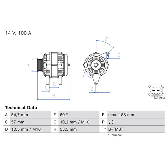0 986 082 370 Alternator
