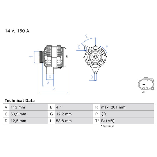 0 986 085 090 Alternator
