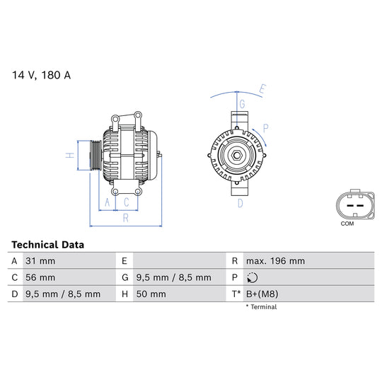 0 986 085 220 Alternator