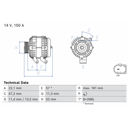 0 986 085 230 Alternator