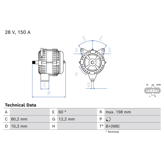 0 986 085 990 Alternator