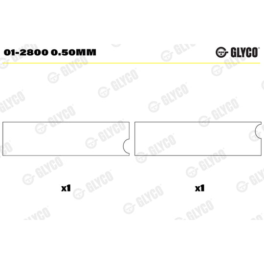 01-2800 0.50mm Big End Bearings
