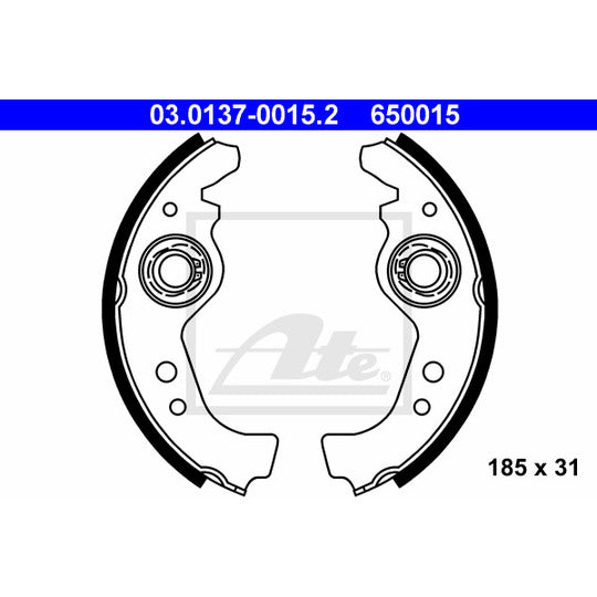 03.0137-0015.2 Brake Shoe Set
