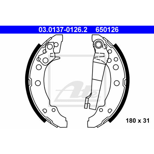 03.0137-0126.2 Brake Shoe Set