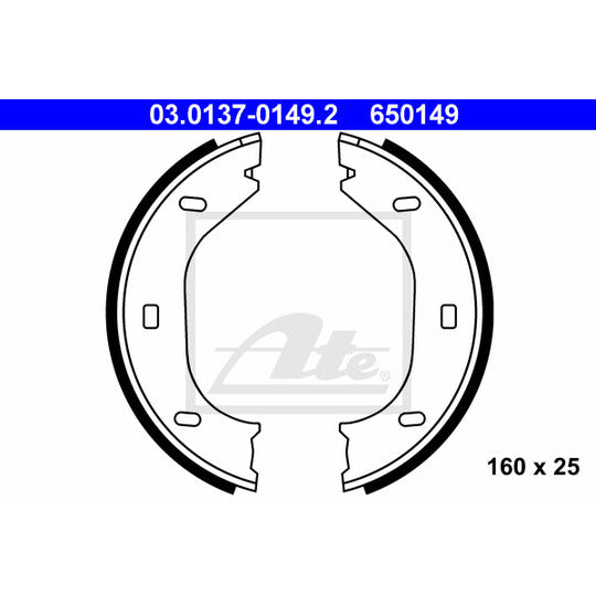 03.0137-0149.2 Brake Shoe Set, parking brake