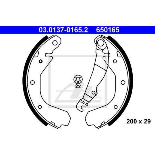 03.0137-0165.2 Brake Shoe Set