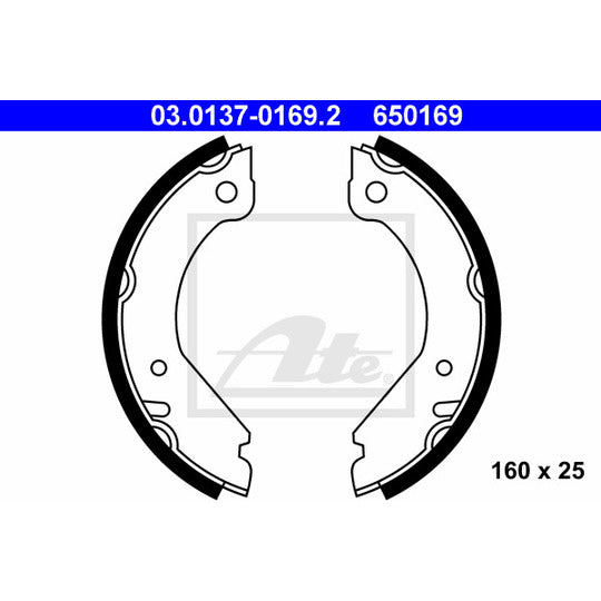 03.0137-0169.2 Brake Shoe Set, parking brake