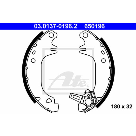 03.0137-0196.2 Brake Shoe Set