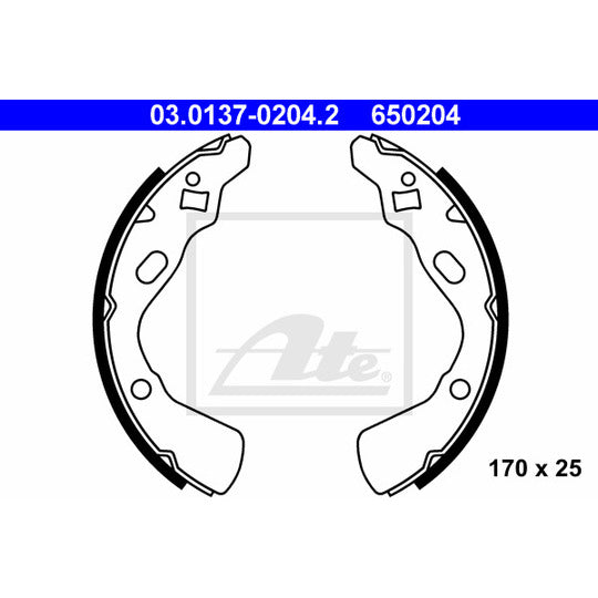 03.0137-0204.2 Brake Shoe Set