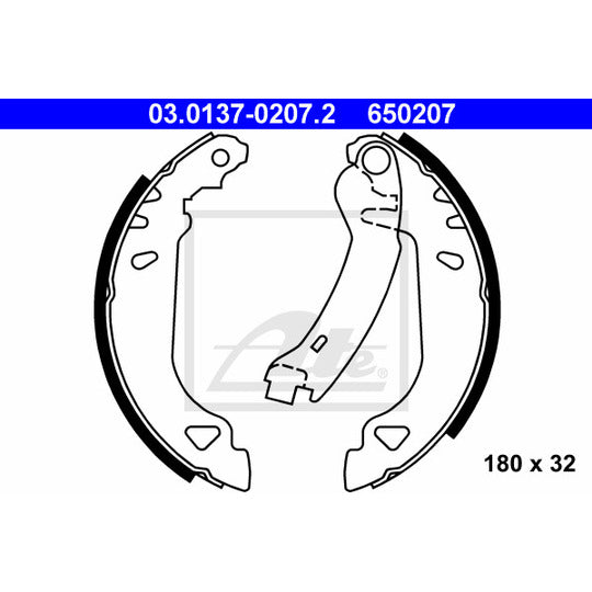 03.0137-0207.2 Brake Shoe Set