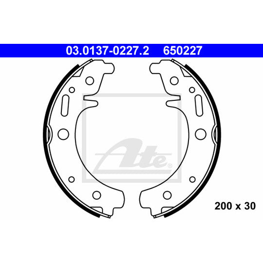03.0137-0227.2 Brake Shoe Set