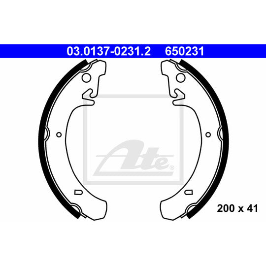 03.0137-0231.2 Brake Shoe Set