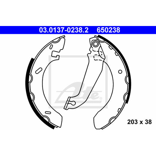 03.0137-0238.2 Brake Shoe Set