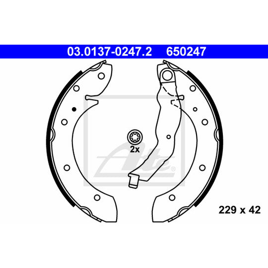 03.0137-0247.2 Brake Shoe Set