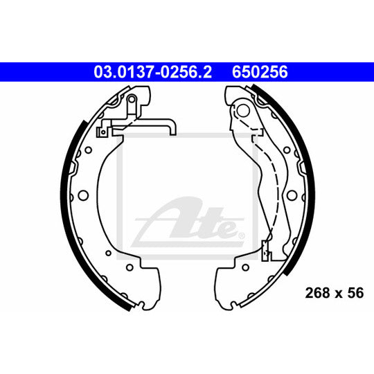 03.0137-0256.2 Brake Shoe Set