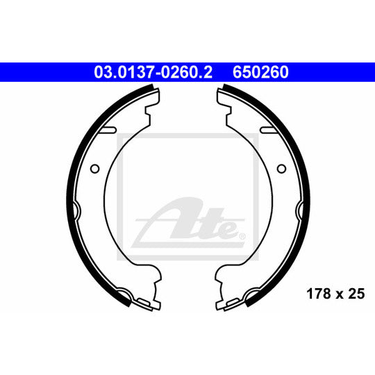 03.0137-0260.2 Brake Shoe Set, parking brake