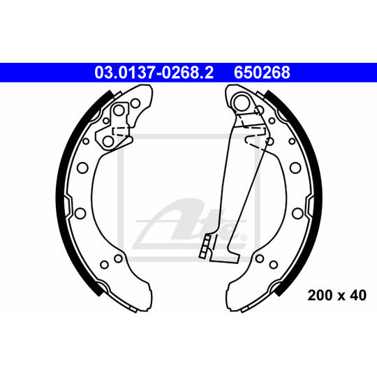03.0137-0268.2 Brake Shoe Set