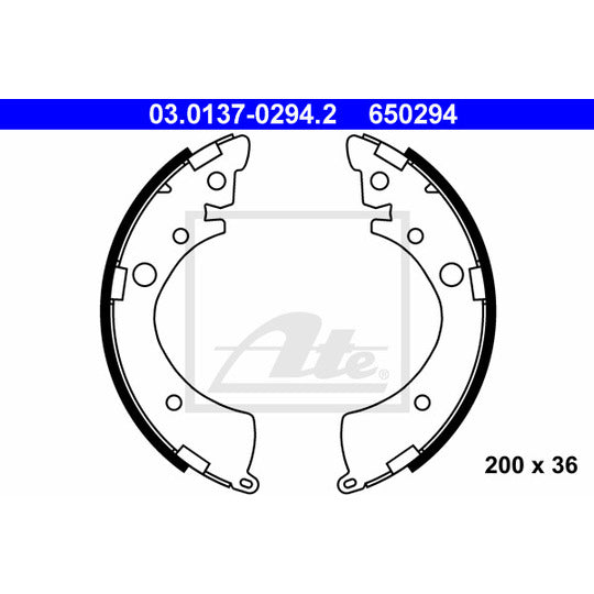 03.0137-0294.2 Brake Shoe Set