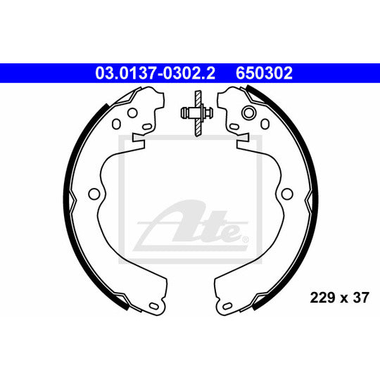 03.0137-0302.2 Brake Shoe Set