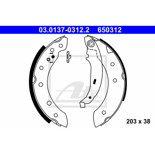 03.0137-0312.2 Brake Shoe Set
