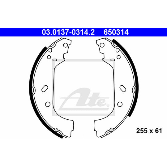 03.0137-0314.2 Brake Shoe Set