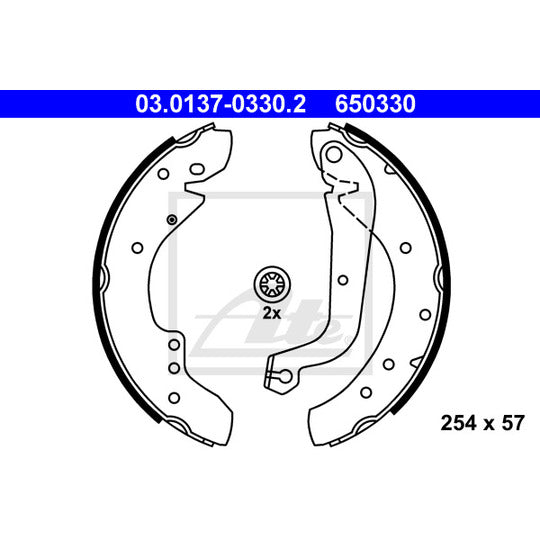 03.0137-0330.2 Brake Shoe Set