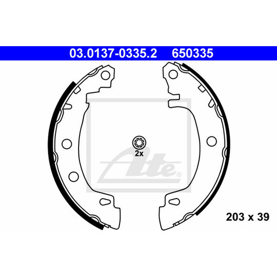 03.0137-0335.2 Brake Shoe Set