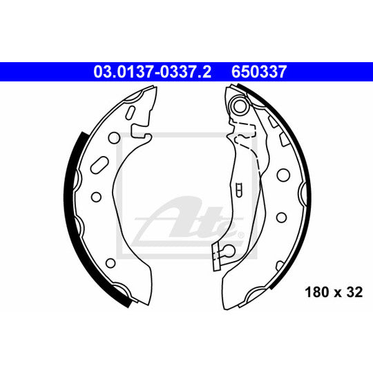 03.0137-0337.2 Brake Shoe Set