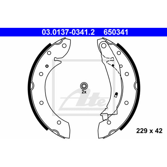 03.0137-0341.2 Brake Shoe Set