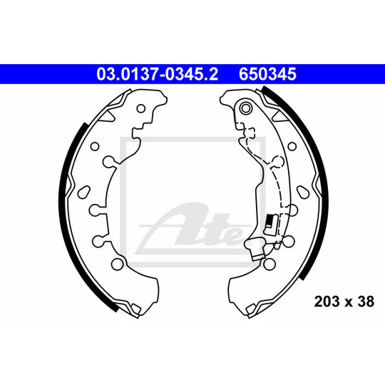 03.0137-0345.2 Brake Shoe Set