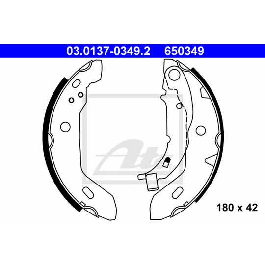 03.0137-0349.2 Brake Shoe Set