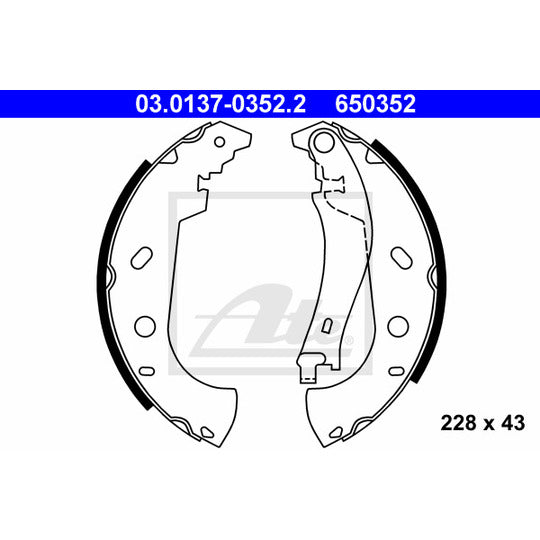 03.0137-0352.2 Brake Shoe Set