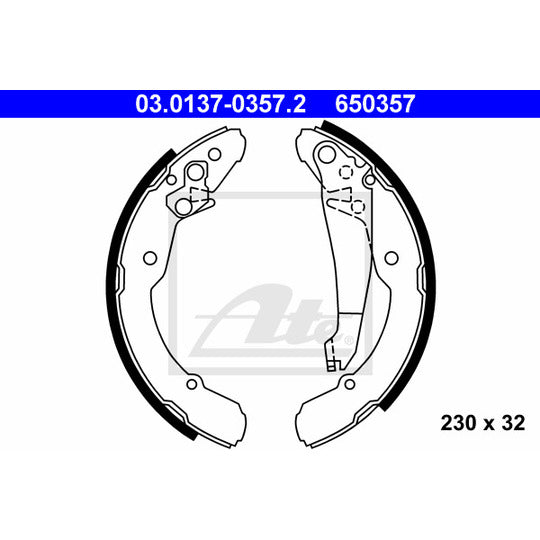 03.0137-0357.2 Brake Shoe Set