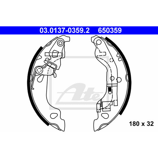 03.0137-0359.2 Brake Shoe Set