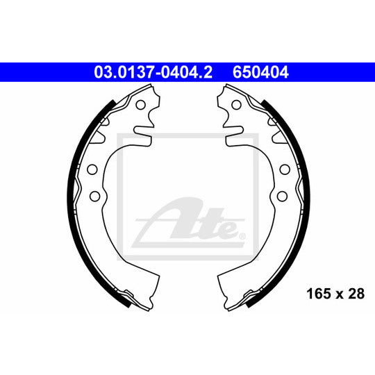 03.0137-0404.2 Brake Shoe Set
