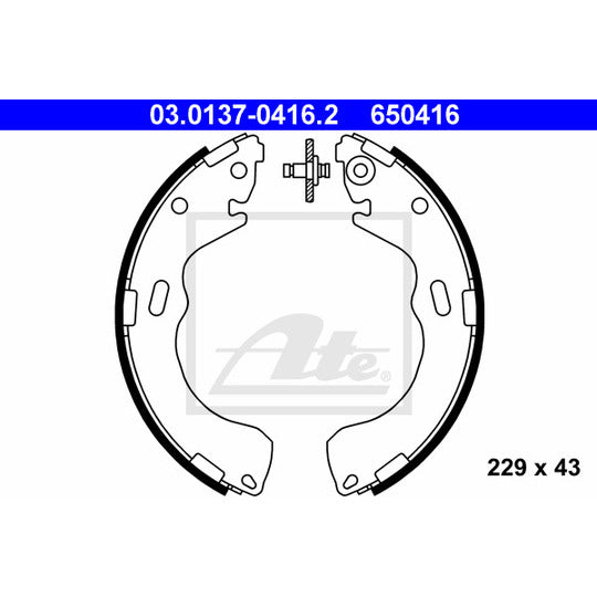 03.0137-0416.2 Brake Shoe Set
