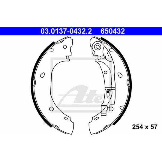 03.0137-0432.2 Brake Shoe Set