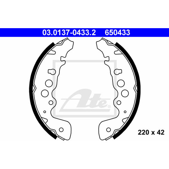 03.0137-0433.2 Brake Shoe Set