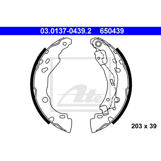 03.0137-0439.2 Brake Shoe Set
