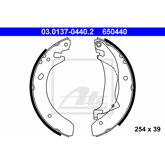 03.0137-0440.2 Brake Shoe Set