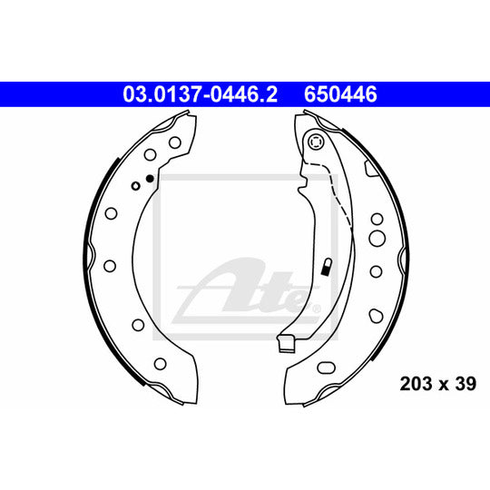 03.0137-0446.2 Brake Shoe Set