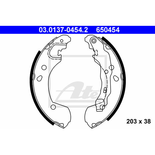 03.0137-0454.2 Brake Shoe Set