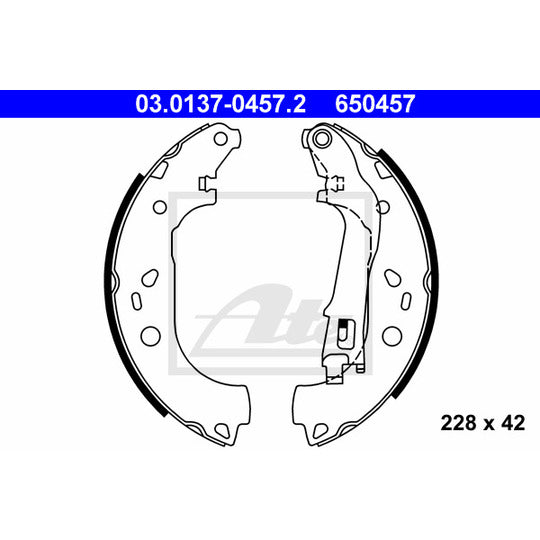 03.0137-0457.2 Brake Shoe Set