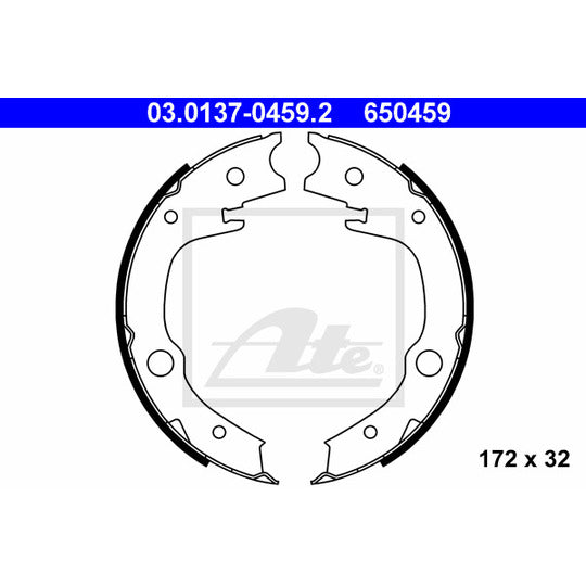 03.0137-0459.2 Brake Shoe Set, parking brake