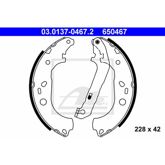 03.0137-0467.2 Brake Shoe Set