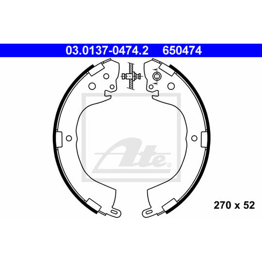 03.0137-0474.2 Brake Shoe Set