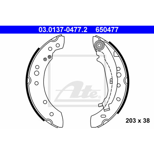 03.0137-0477.2 Brake Shoe Set