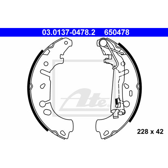 03.0137-0478.2 Brake Shoe Set