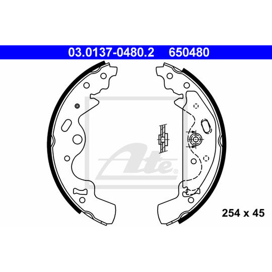03.0137-0480.2 Brake Shoe Set